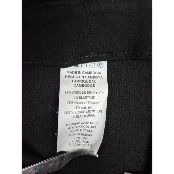 Michael Kors Viscose Blend Black Skinny Pants Sz XL - Picture 3 of 6